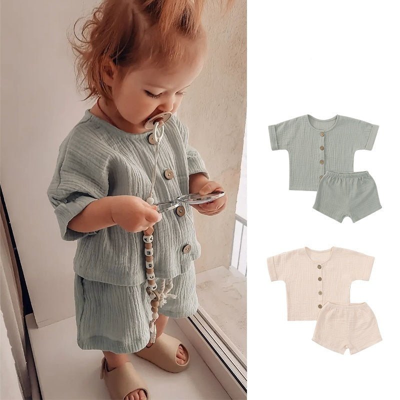 Baby en Peuter Zomerset Vier Knoopjes - Shirt en Bloomer Shorts - KANIBOO