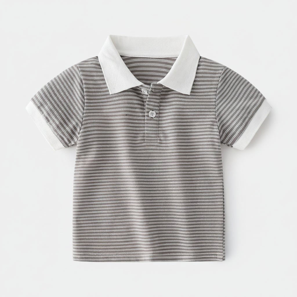 Jongens Polo Shirt — Korte Mouw met Strepen - KANIBOO