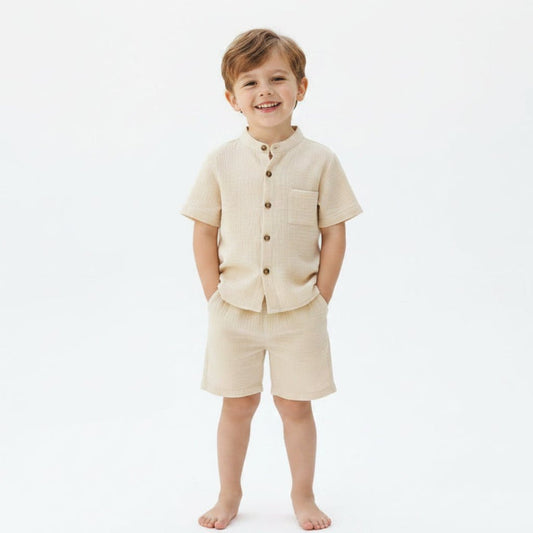 Jongens Zomerset Staande Kraag - Shirt en Shorts