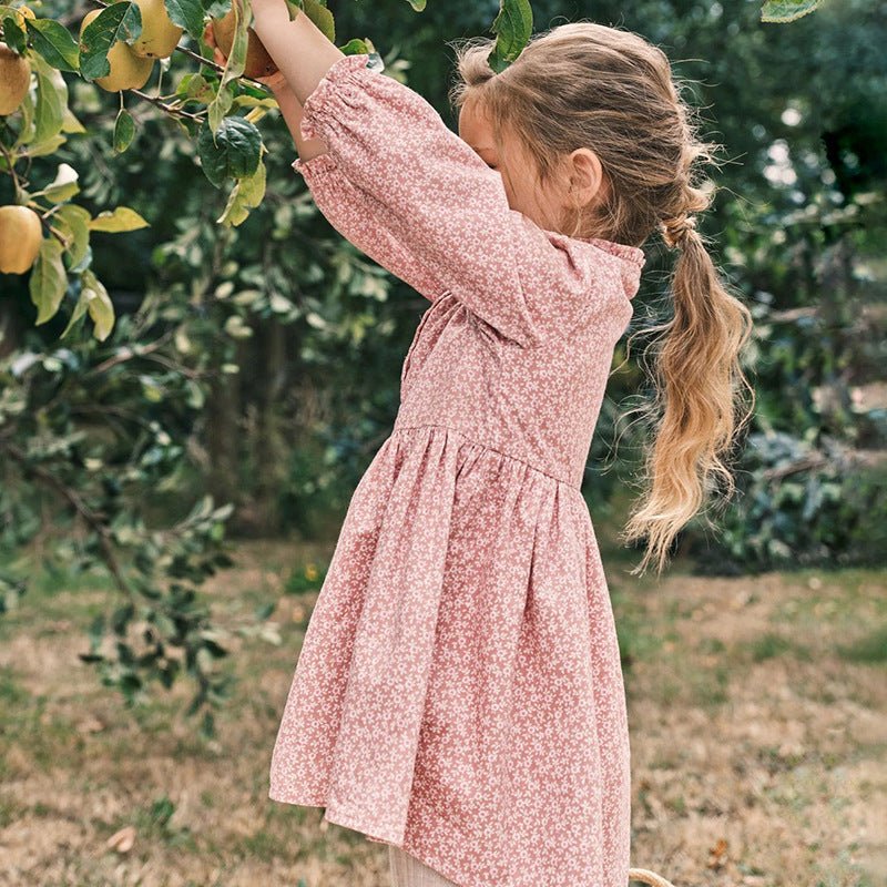 Meisjes Prinsessenjurk Little Blossom - Katoenen Jurk met Lange Mouwen - KANIBOO