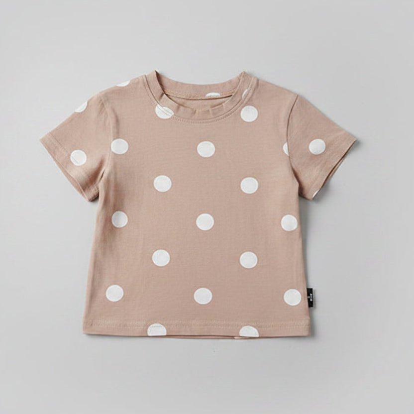 Meisjes T-shirt Stippen - Katoenen Korte Mouw - KANIBOO