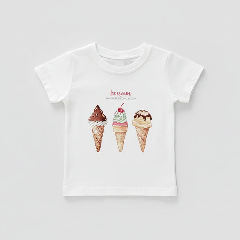 3D Print T-shirt - Cartoon Ijsjes Digital Print - KANIBOO