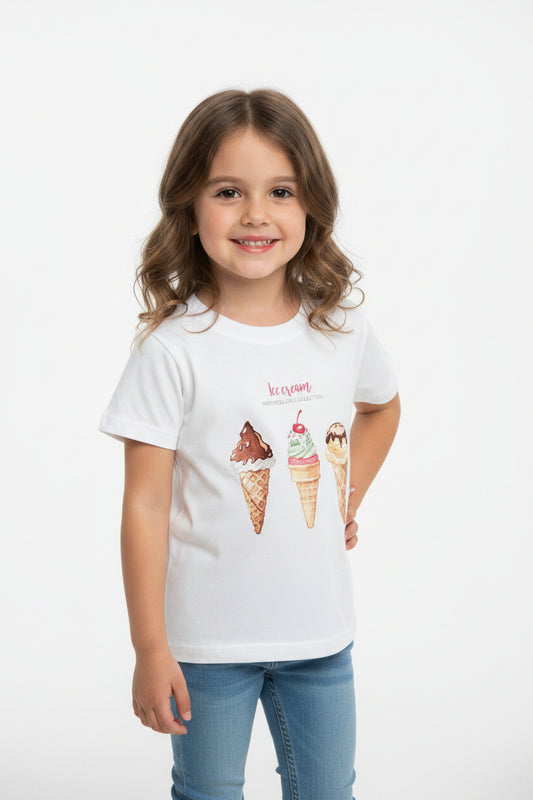3D Print T-shirt - Cartoon Ijsjes Digital Print - KANIBOO