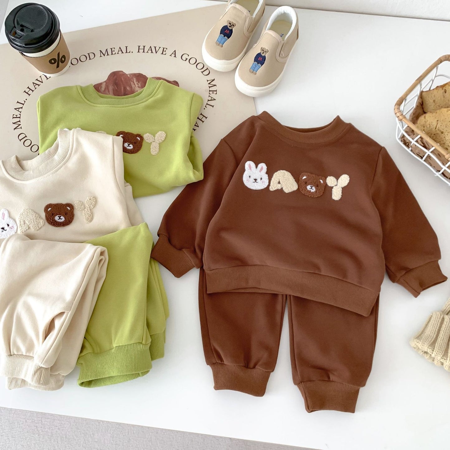 Kinder Setje met Beer Letters Applicatie