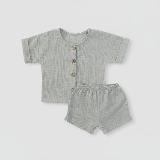Baby en Peuter Zomerset Vier Knoopjes - Shirt en Bloomer Shorts - KANIBOO