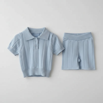 Baby Gebreid Kraag Pullover en Broek - KANIBOO