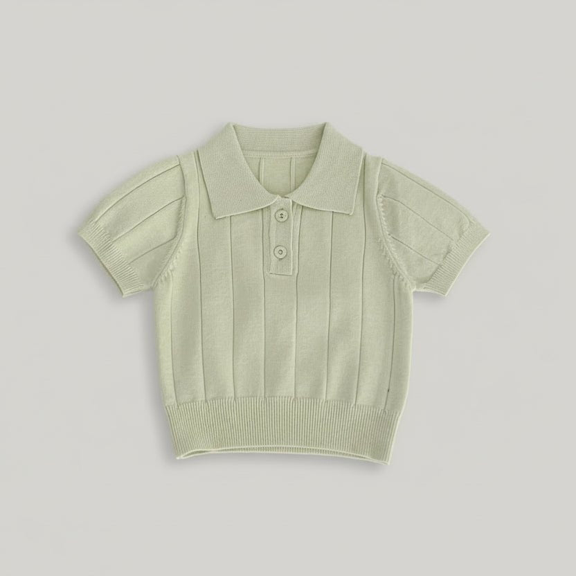 Baby Gebreid Kraag Pullover en Broek - KANIBOO