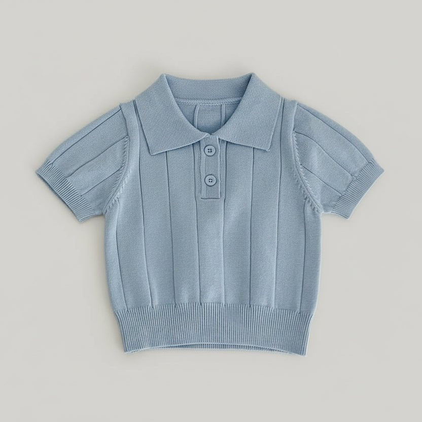 Baby Gebreid Kraag Pullover en Broek - KANIBOO