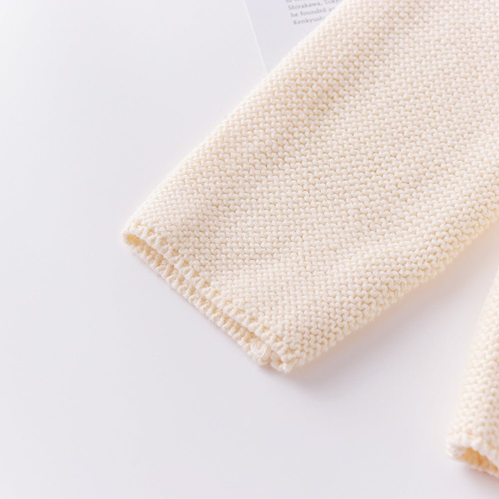 Baby Vest — Gebreid met Giraf en Olifant Borduursel - KANIBOO