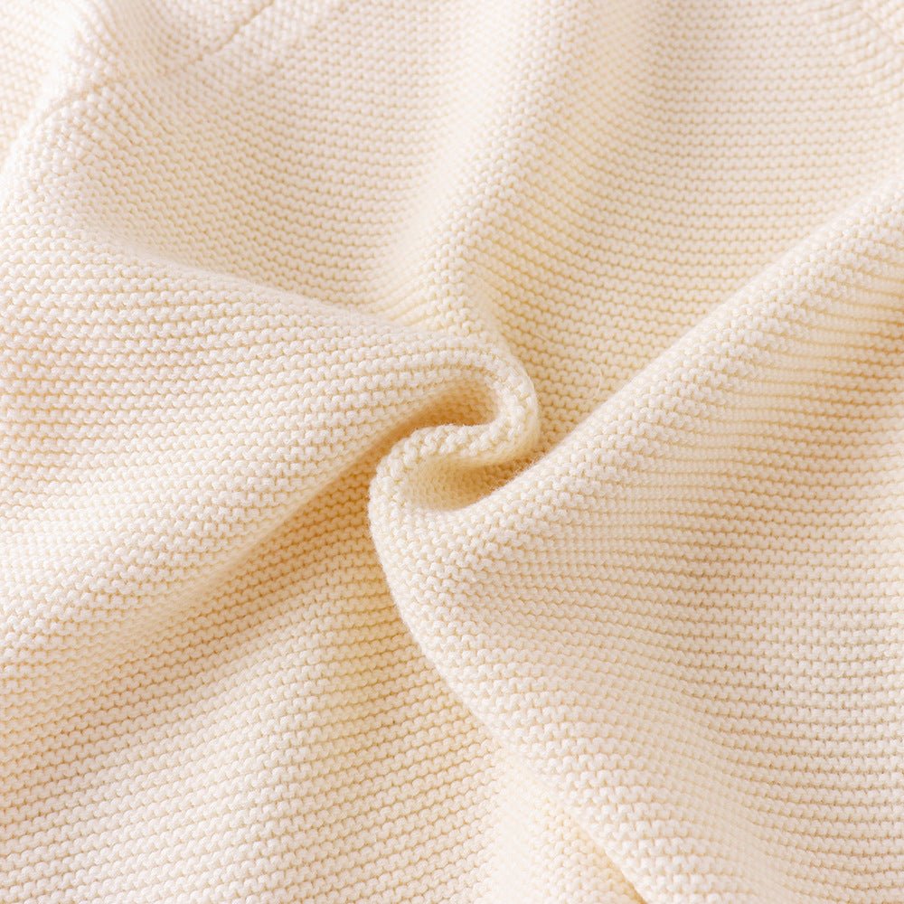 Baby Vest — Gebreid met Giraf en Olifant Borduursel - KANIBOO