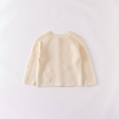 Baby Vest — Gebreid met Giraf en Olifant Borduursel - KANIBOO
