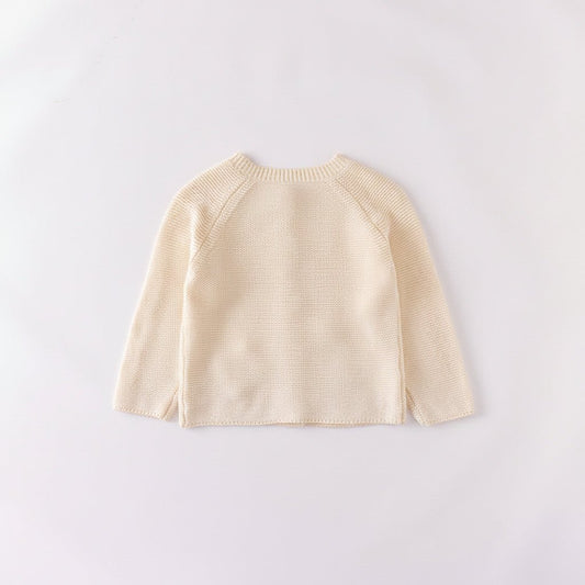 Baby Vest — Gebreid met Giraf en Olifant Borduursel - KANIBOO
