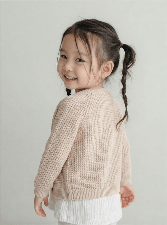 Baby Vestje Gebreid - Klassiek Mossteek Patroon - KANIBOO