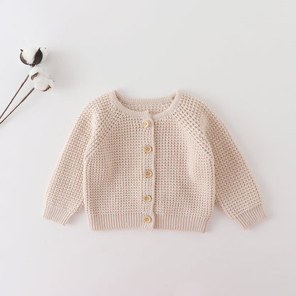 Baby Vestje Gebreid - Klassiek Mossteek Patroon - KANIBOO