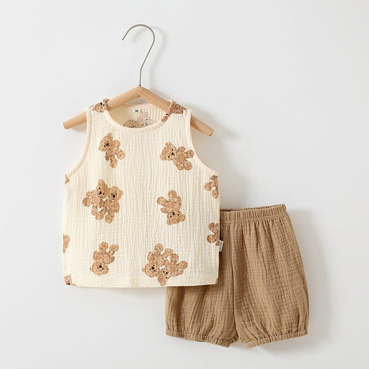 Baby Zomerset Gaas - Mouwloos Topje en Shorts - KANIBOO