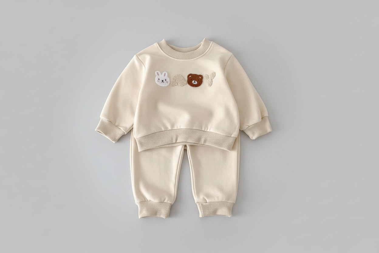 Kinder Setje met Beer Letters Applicatie