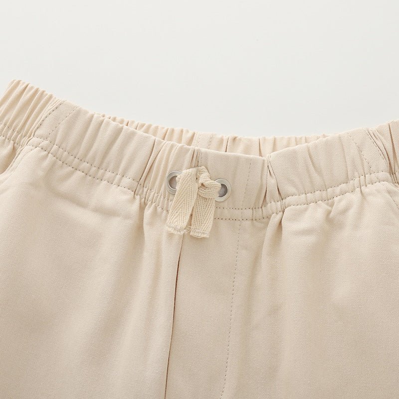 Jongens Casual Shorts — Beige met Elastische Taille - Kaniboo Kids