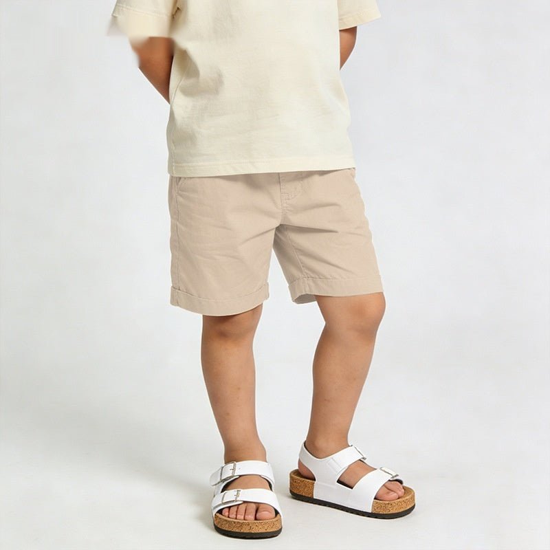 Jongens Casual Shorts — Beige met Elastische Taille - Kaniboo Kids