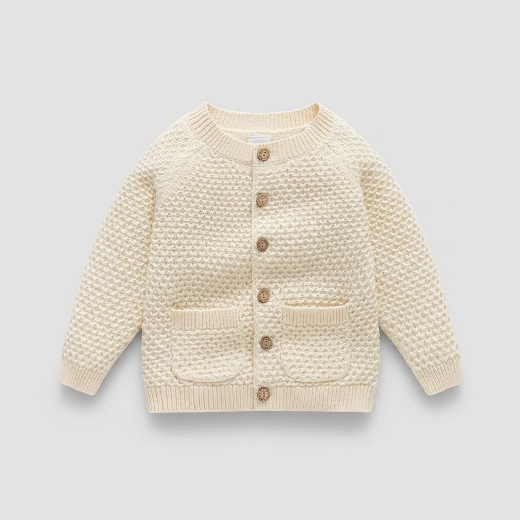 Jongens Gebreid Vest - Cardigan met Wafelpatroon - KANIBOO