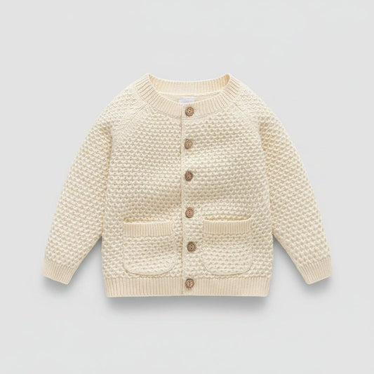 Jongens Gebreid Vest - Cardigan met Wafelpatroon - KANIBOO