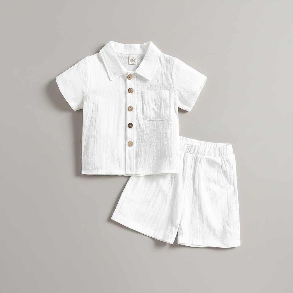 Jongens Linnen Set - Polo Shirt en Broek Tweedelig - KANIBOO
