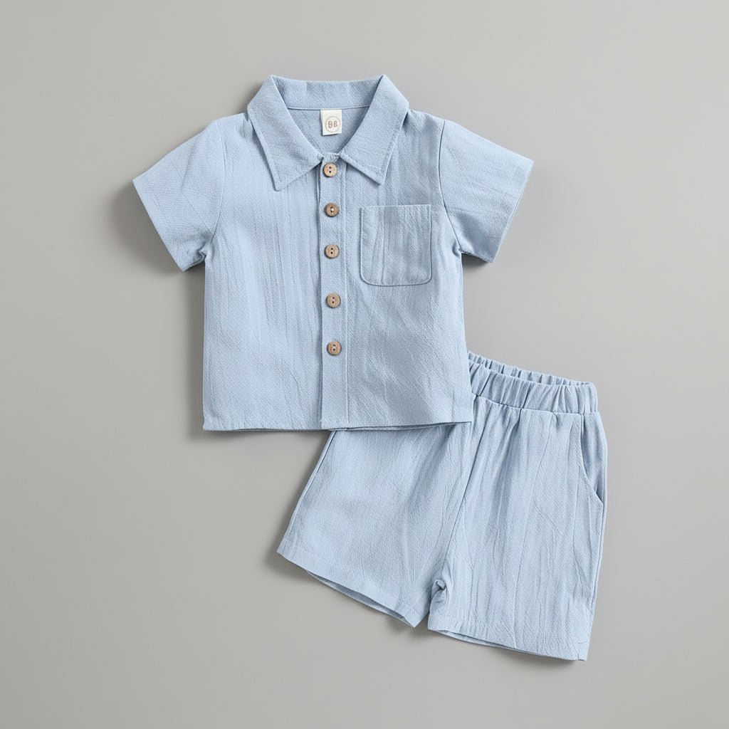 Jongens Linnen Set - Polo Shirt en Broek Tweedelig - KANIBOO