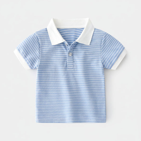 Jongens Polo Shirt — Korte Mouw met Strepen - KANIBOO