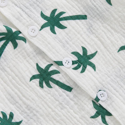 Jongens Zomerset — Shirt en Broek met Palmbomenprint - KANIBOO