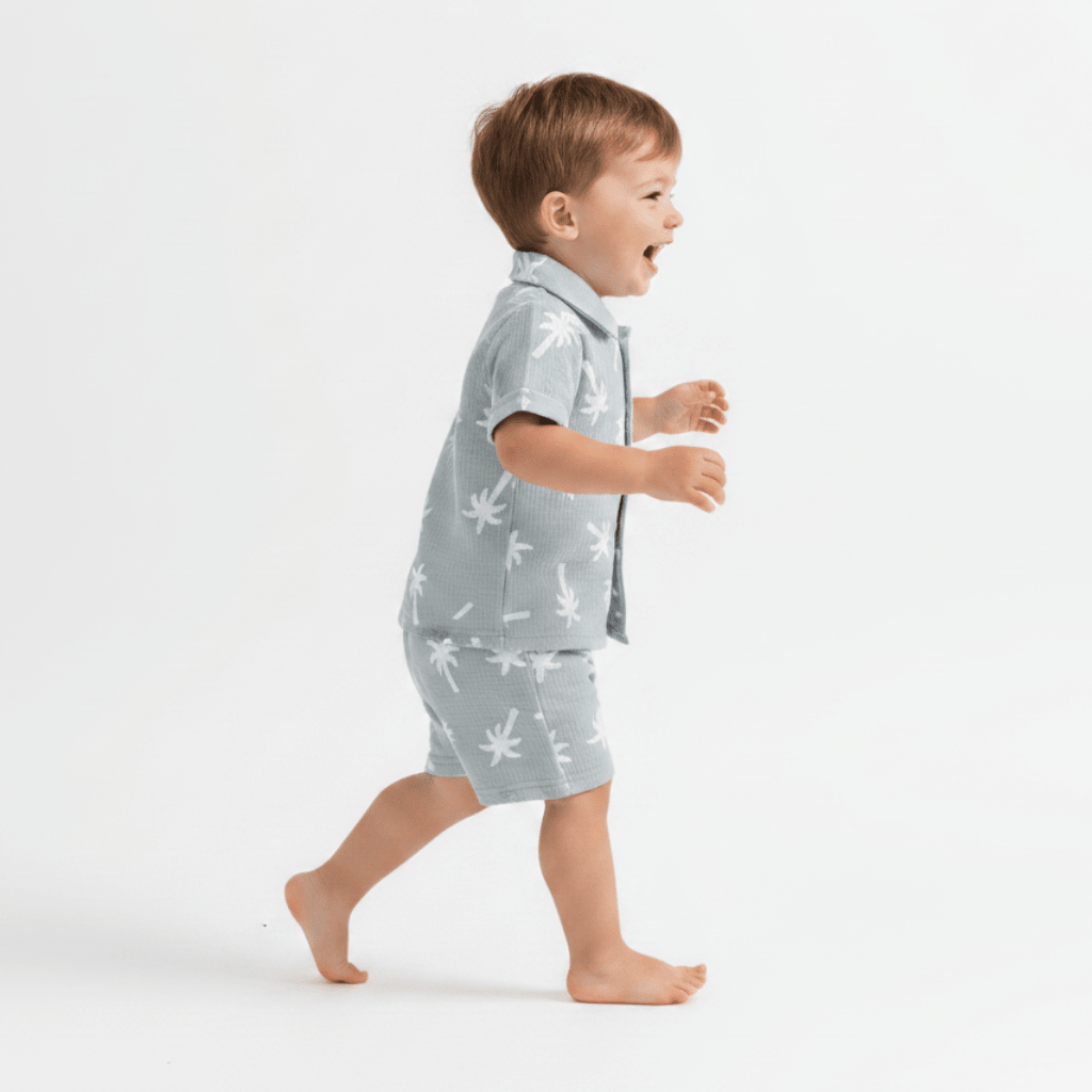 Jongens Zomerset — Shirt en Broek met Palmbomenprint