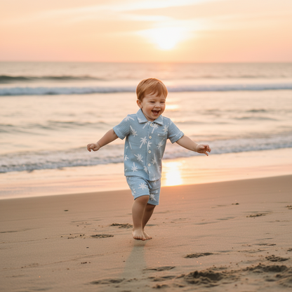 Jongens Zomerset — Shirt en Broek met Palmbomenprint