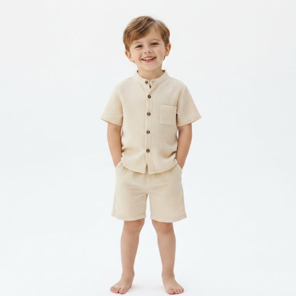 Jongens Zomerset Staande Kraag - Shirt en Shorts