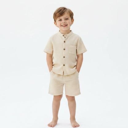 Jongens Zomerset Staande Kraag - Shirt en Shorts