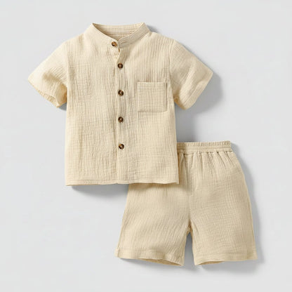 Jongens Zomerset Staande Kraag - Shirt en Shorts - KANIBOO