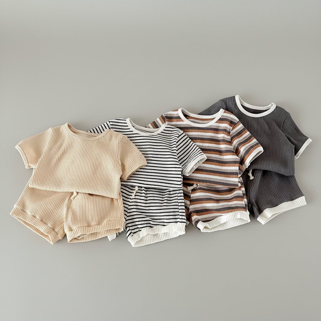 Jongens Zomerset Strepen - T-shirt en Shorts - KANIBOO