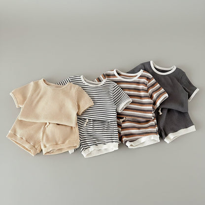 Jongens Zomerset Strepen - T-shirt en Shorts - KANIBOO
