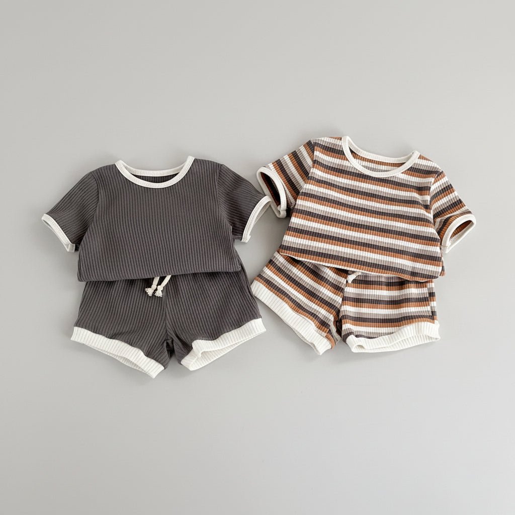 Jongens Zomerset Strepen - T-shirt en Shorts - KANIBOO