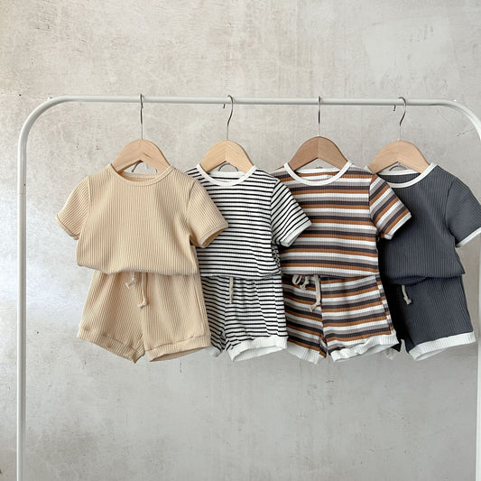 Jongens Zomerset Strepen - T-shirt en Shorts - KANIBOO
