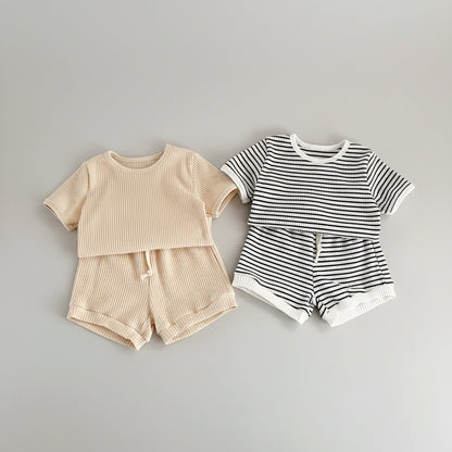 Jongens Zomerset Strepen - T-shirt en Shorts - KANIBOO