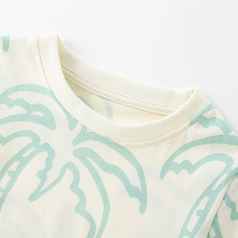 Jongens Zomerset — T-shirt en Short met Palmboom Print - Kaniboo Kids