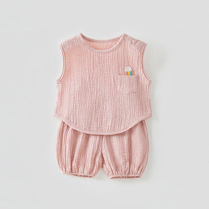 Katoenen Zomerset - Mouwloos Shirt en Shorts - KANIBOO