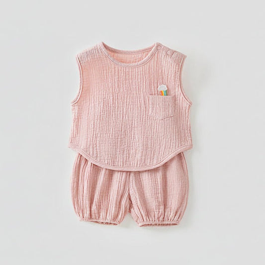 Katoenen Zomerset - Mouwloos Shirt en Shorts - KANIBOO