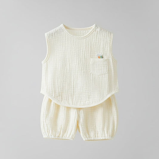 Katoenen Zomerset - Mouwloos Shirt en Shorts - KANIBOO