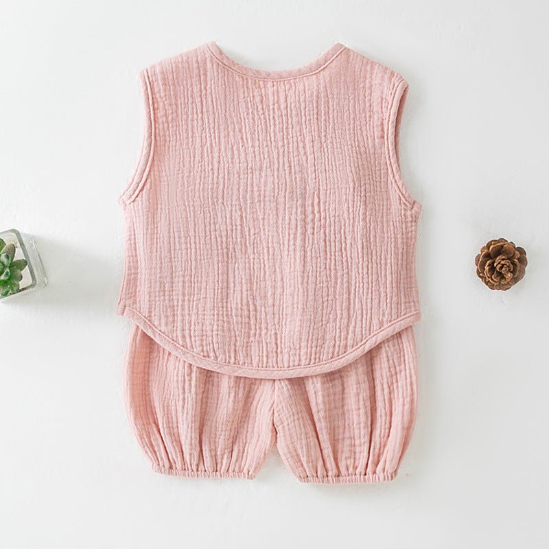 Katoenen Zomerset - Mouwloos Shirt en Shorts - KANIBOO