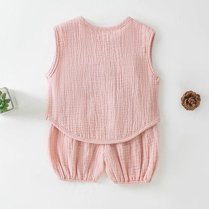 Katoenen Zomerset - Mouwloos Shirt en Shorts - KANIBOO