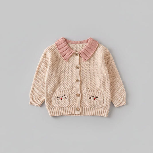 Meisjes Gebreid Vest Katje - Cardigan met Zakjes - KANIBOO