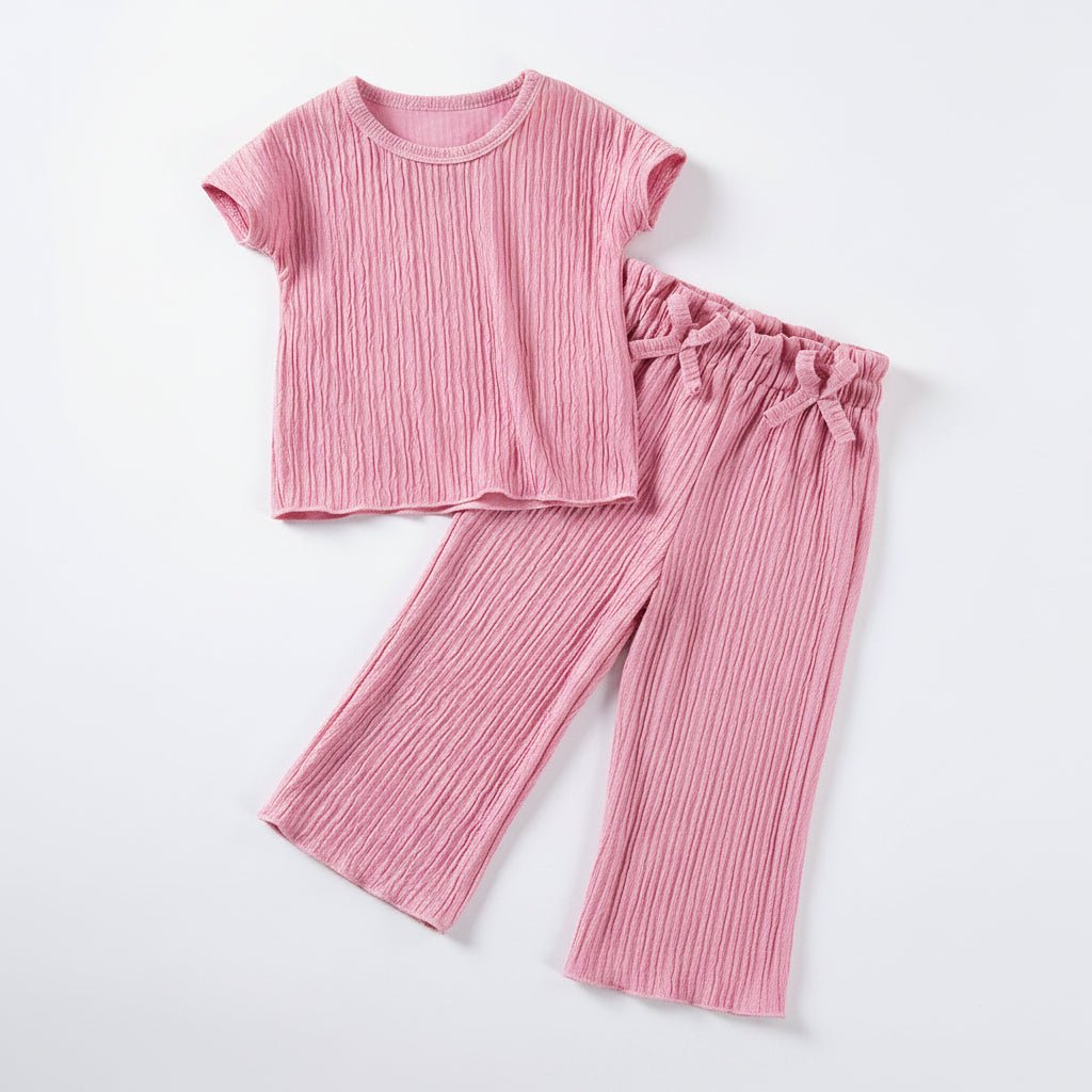 Meisjes Geribbeld Setje - T-shirt en Broek - KANIBOO