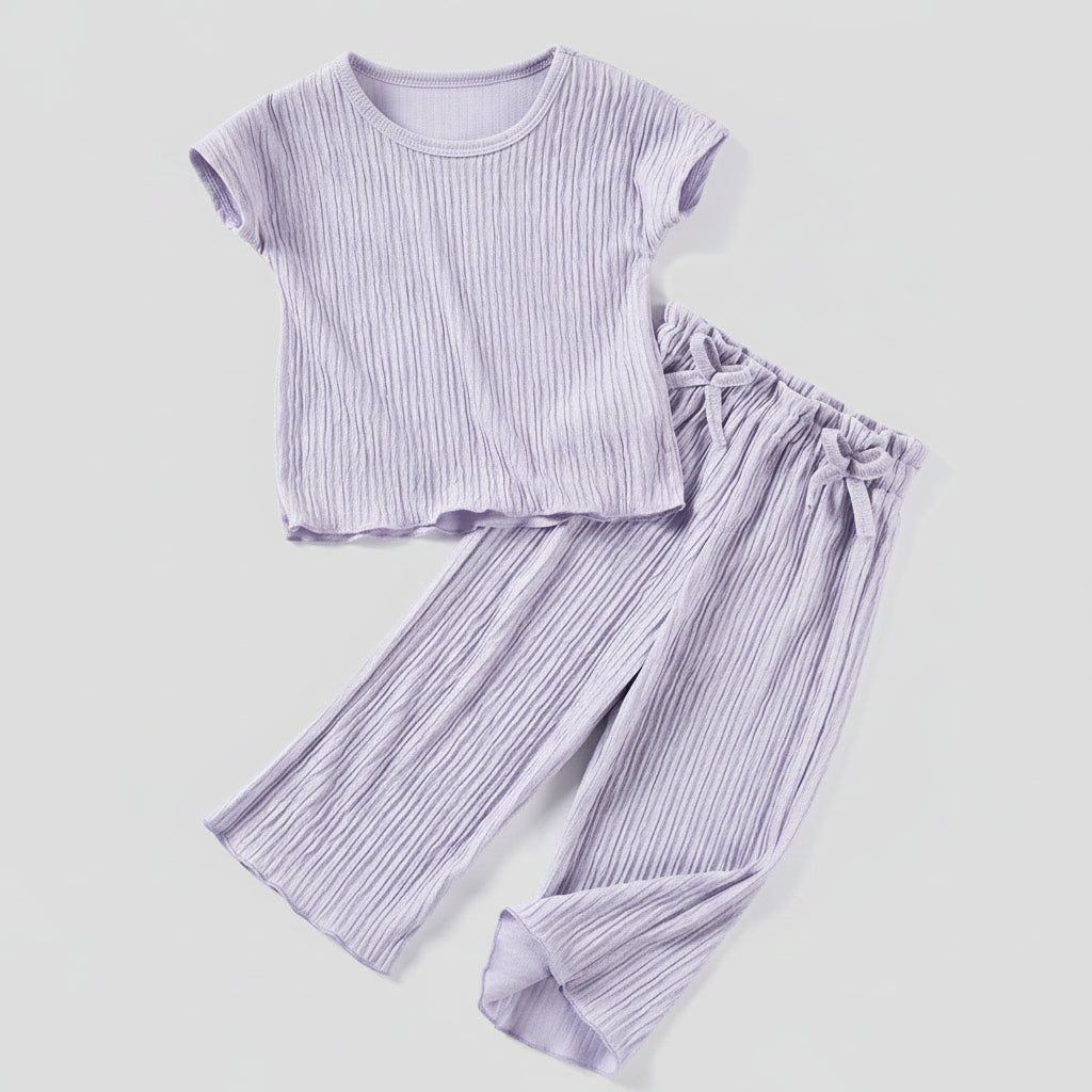 Meisjes Geribbeld Setje - T-shirt en Broek - KANIBOO
