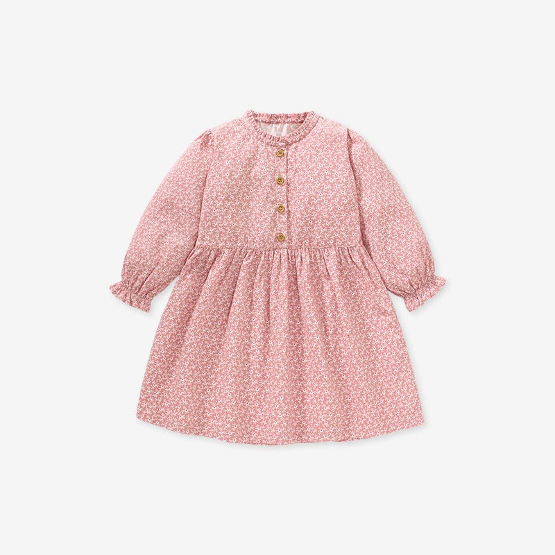 Meisjes Prinsessenjurk Little Blossom - Katoenen Jurk met Lange Mouwen - KANIBOO