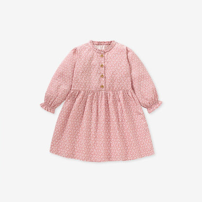 Meisjes Prinsessenjurk Little Blossom - Katoenen Jurk met Lange Mouwen - KANIBOO