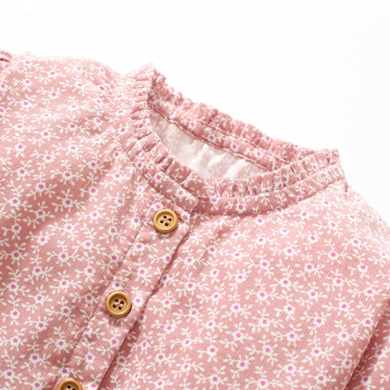 Meisjes Prinsessenjurk Little Blossom - Katoenen Jurk met Lange Mouwen - KANIBOO